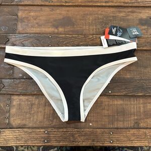NEW Speedo Bikini Bottoms Contemporary Cut Black White Women’s Size Medium